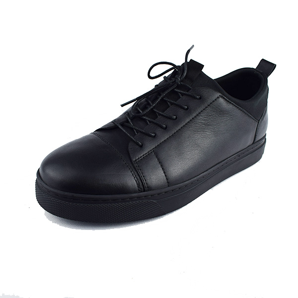 Basket pour homme 284-2 noir cuir ..........   Basket cuir pour homme Maroc